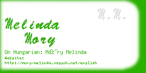melinda mory business card